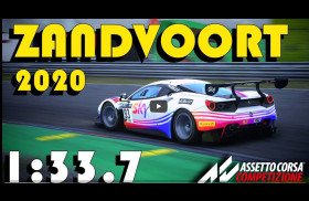 ZANDVOORT HOTLAP 1.33.7 Ferrari 488 GT3 EVO Assetto Corsa Competizion-模拟第一站